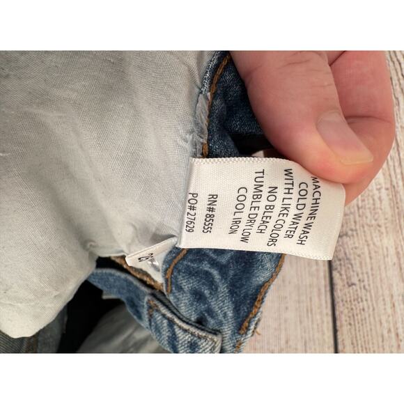 Pistola Charlie High Rise Straight Distressed Jeans Women's 25 Blue Light Wash - Picture 14 of 14